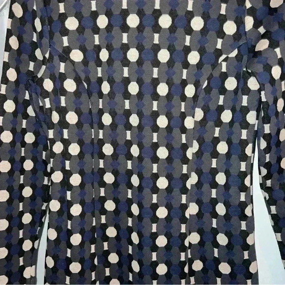 Boden Priscilla Jacquard Dress US 6 Geometric Gray Navy Taupe Black - Picture 3 of 9